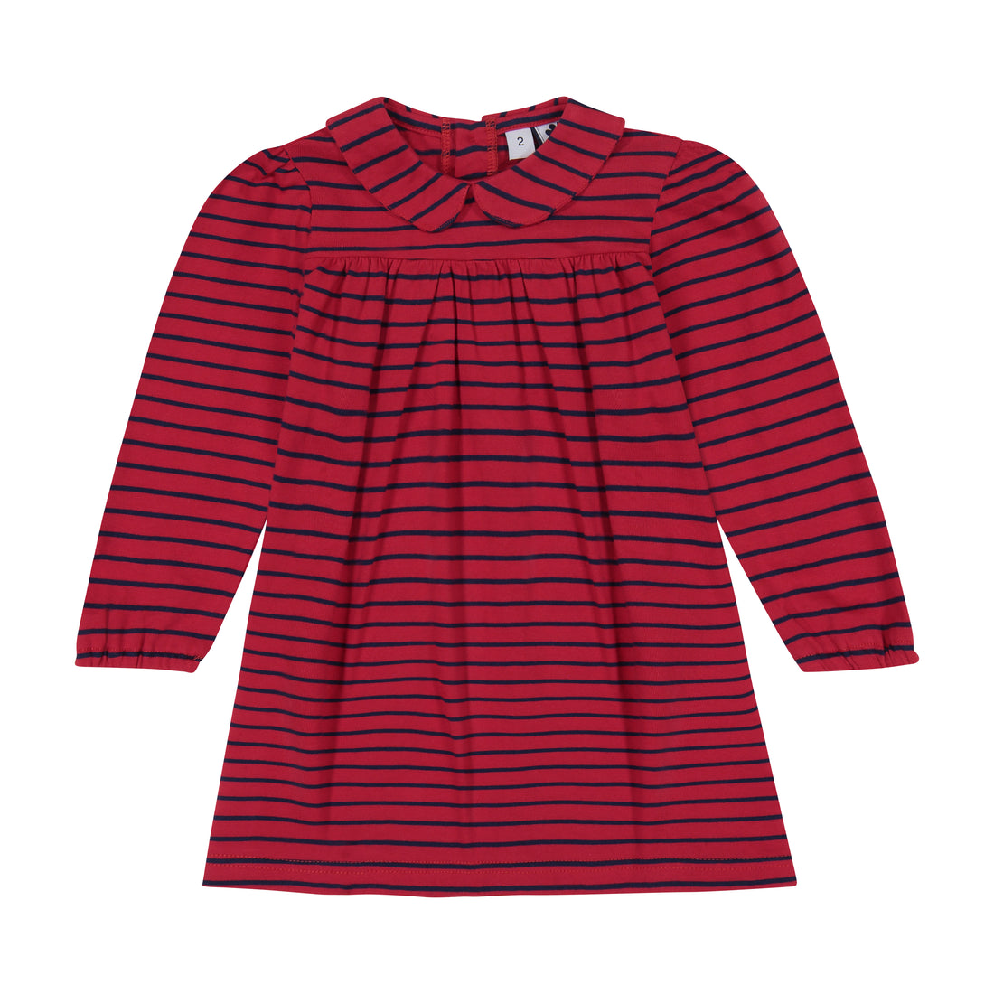 baby ginny dress red navy stripe