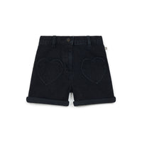 short denim fonce