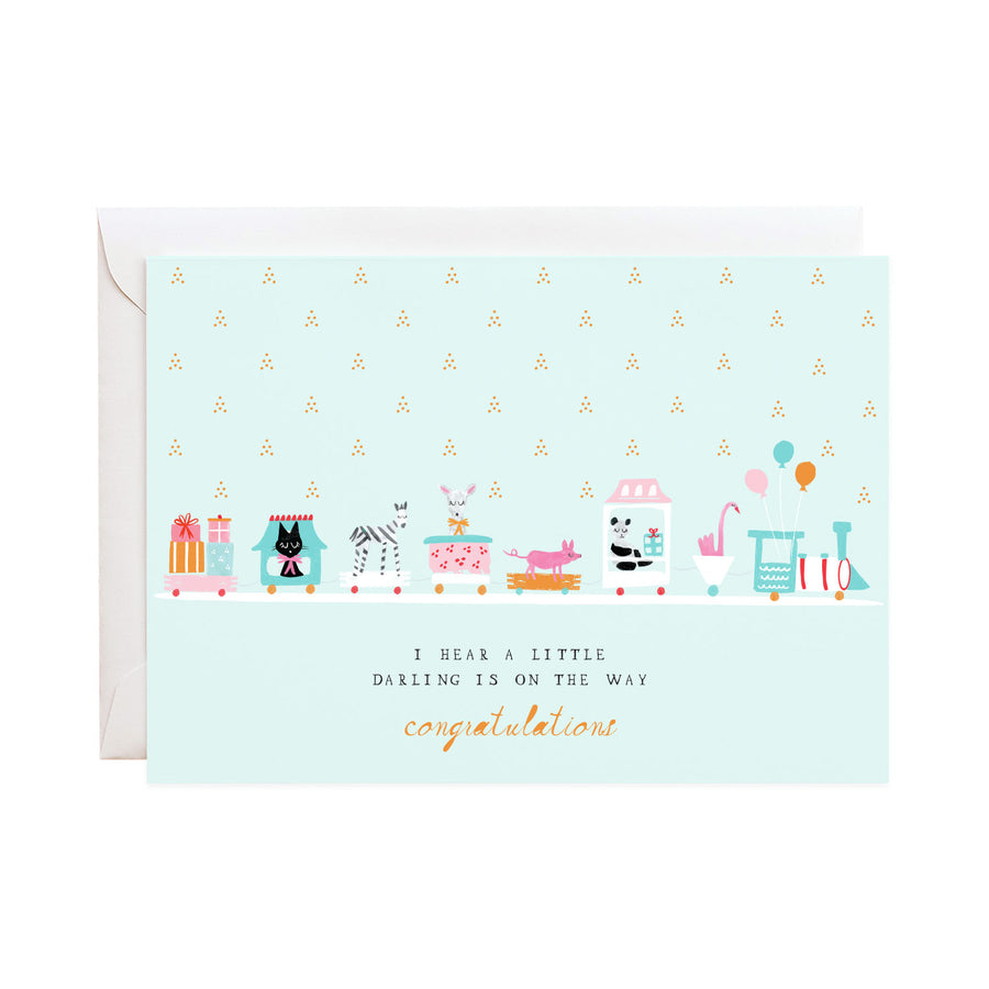 choo choo train greeting card