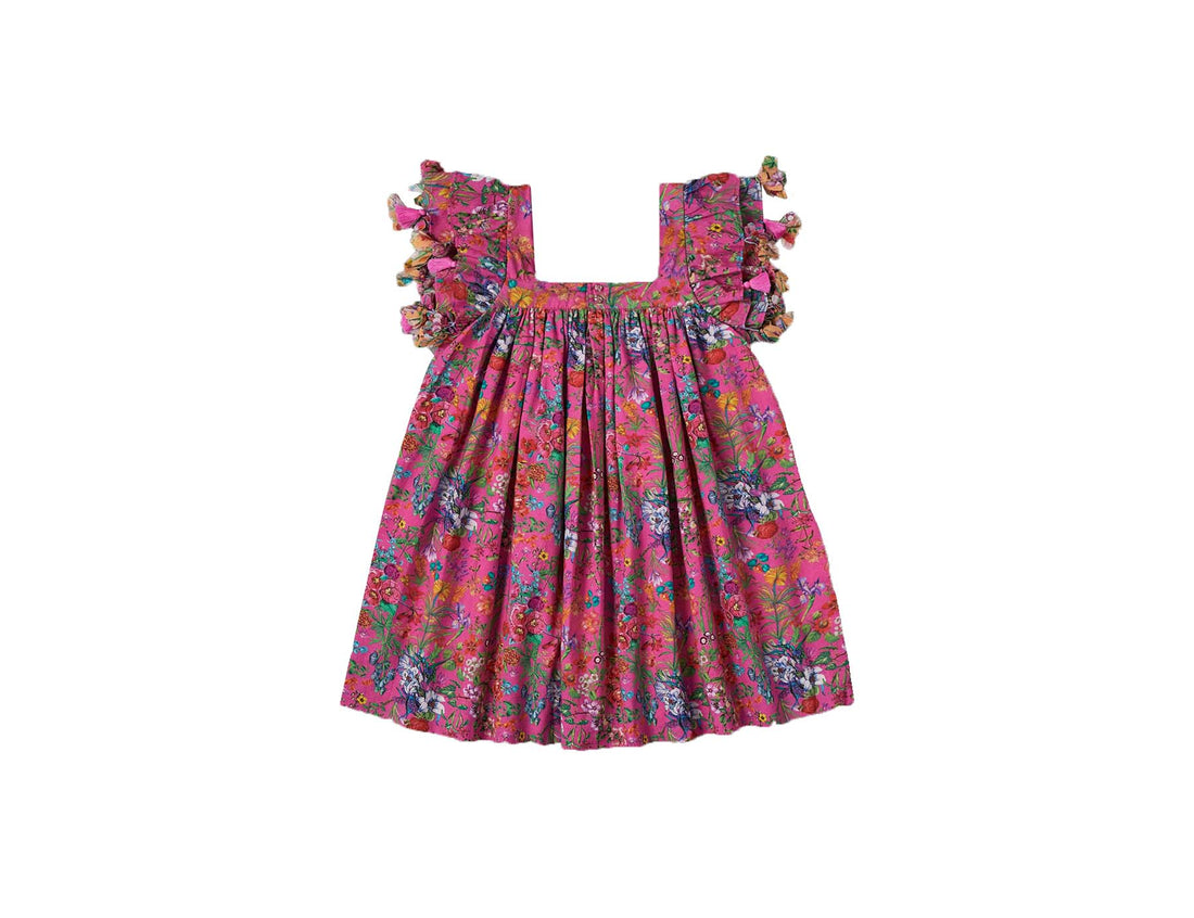chloe dress floral magenta