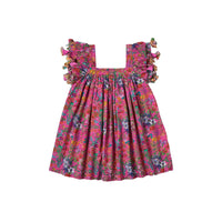 chloe dress floral magenta