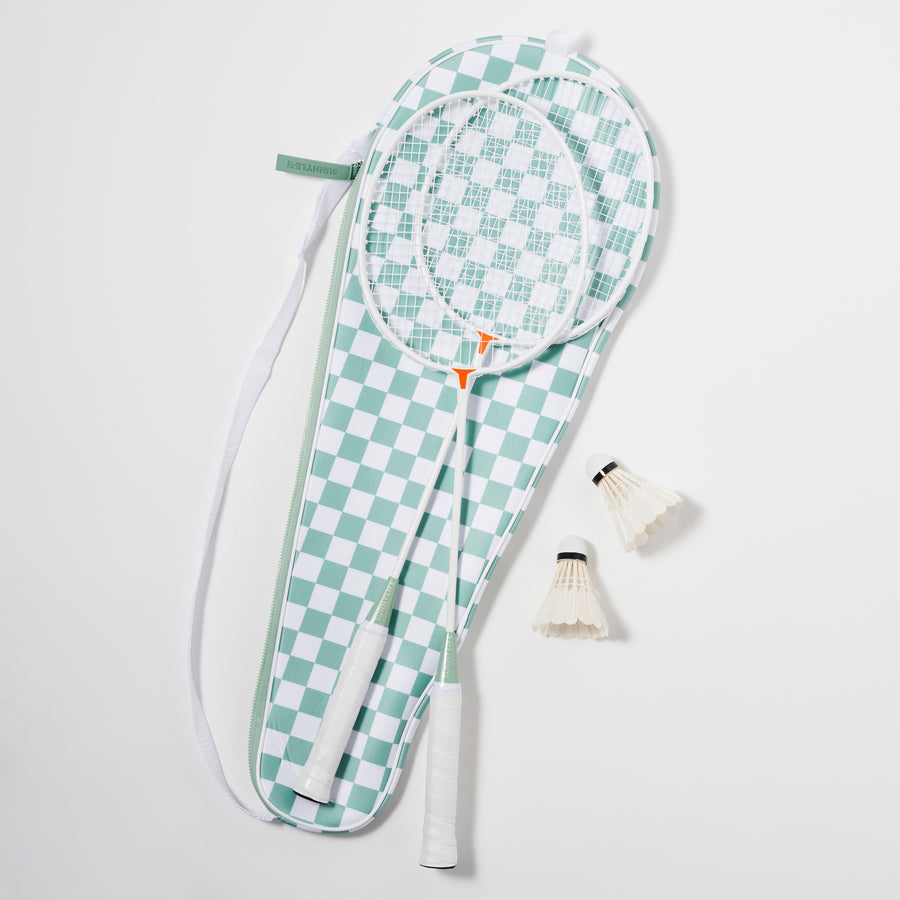 badminton set checkerboard
