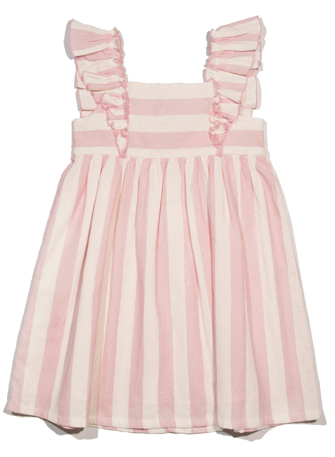 clementine dress pink stripe