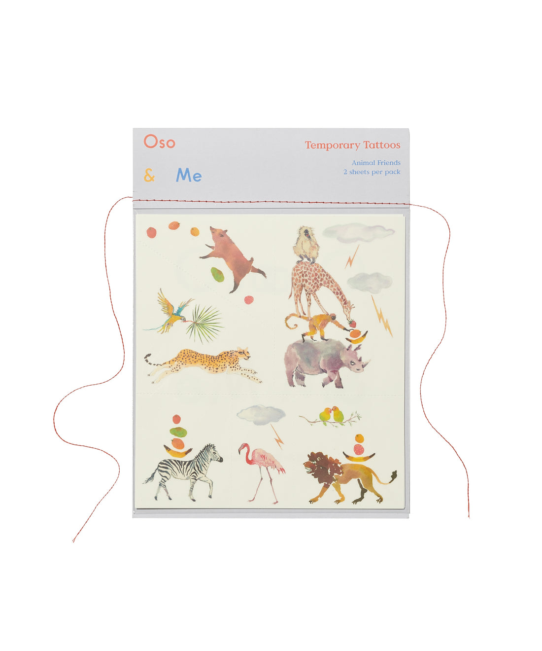 animal friends temporary tattoo set
