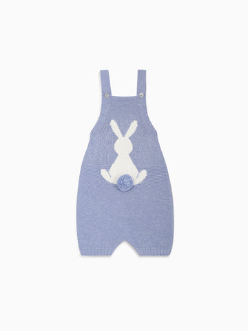baby crispa knit dungarees blue