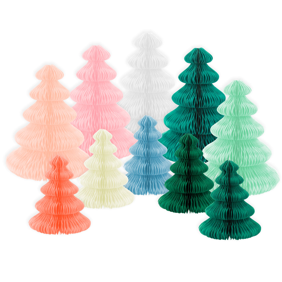 rainbow forest honeycomb decorations