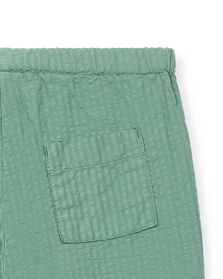 baby seersucker pants green