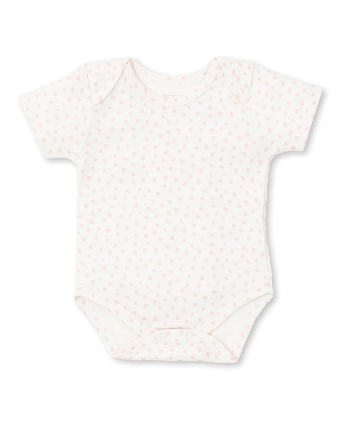 baby short sleeve bodysuit pink dot