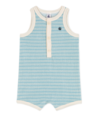 bb striped terry romper