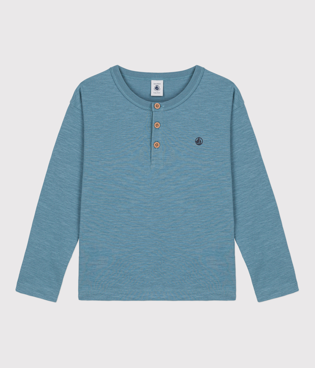 ls henley shirt blue