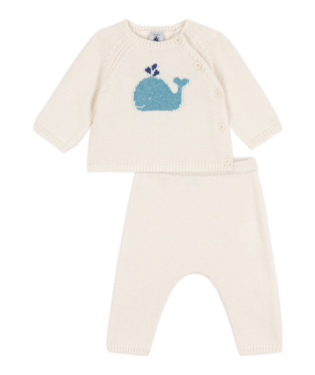 whale knit sweater & pant set
