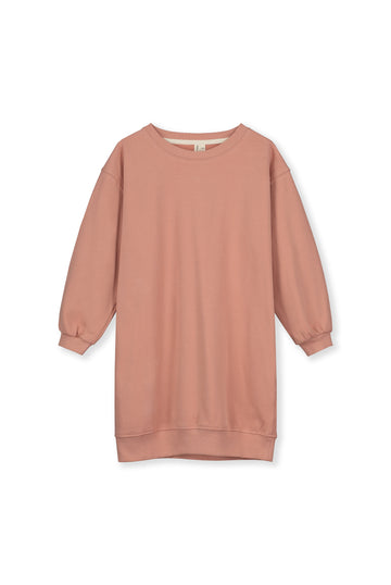 dropped shoulder dress rustic clay