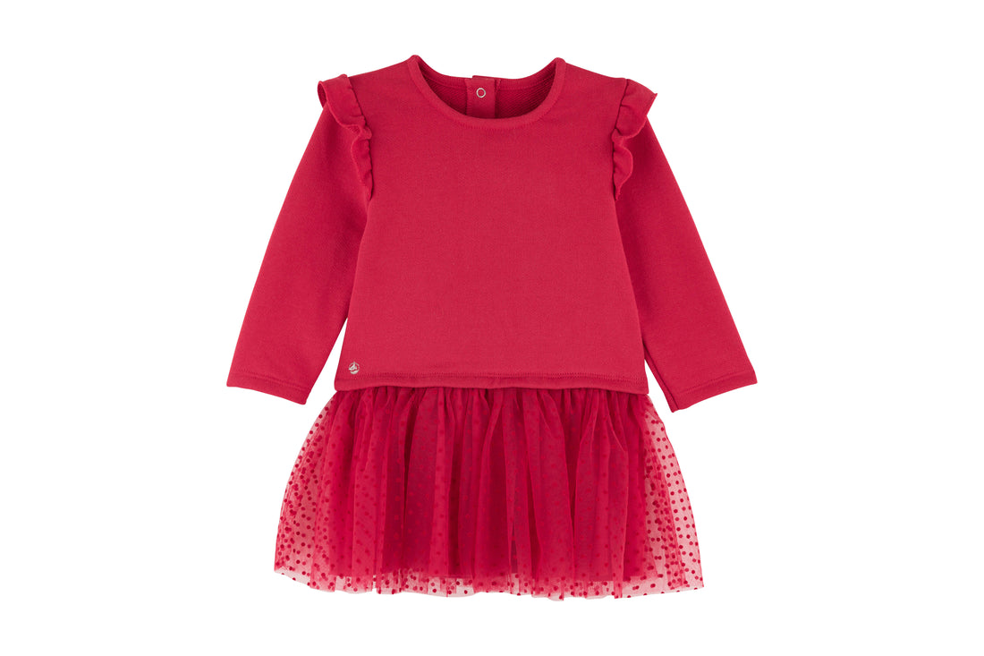 tulle ruffled dress