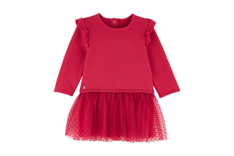 tulle ruffled dress