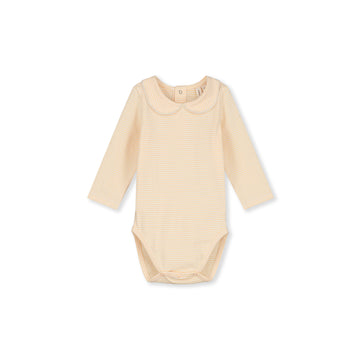 baby collared onesie apricot