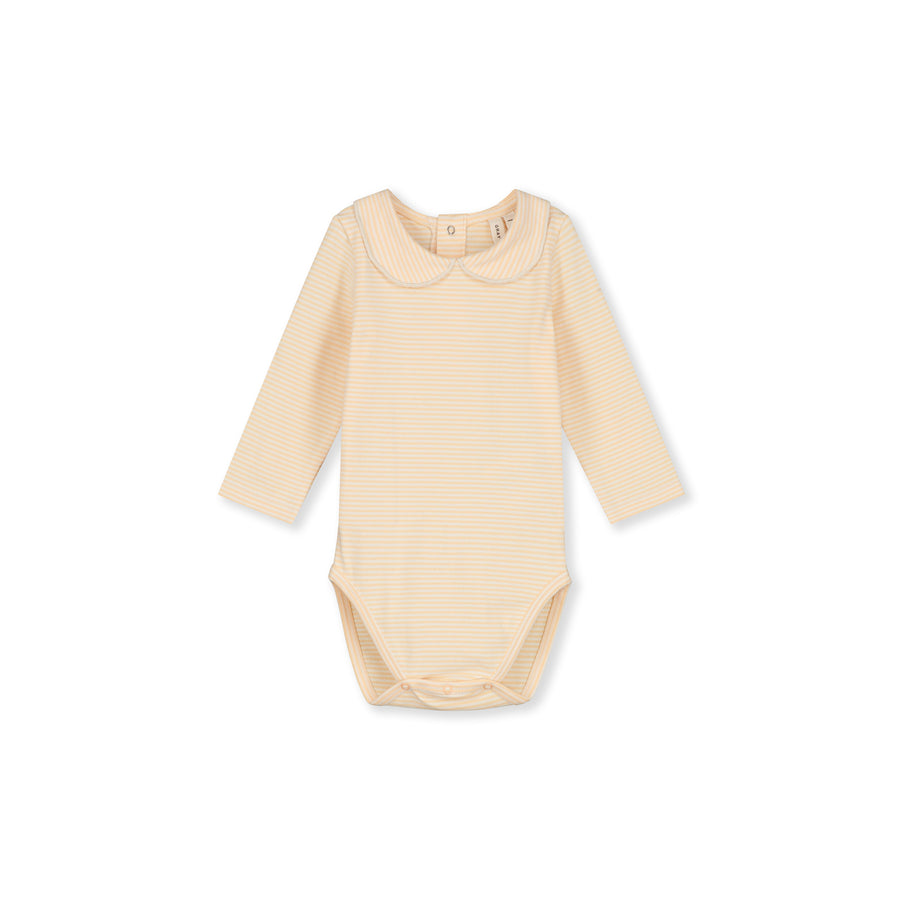 baby collared onesie apricot