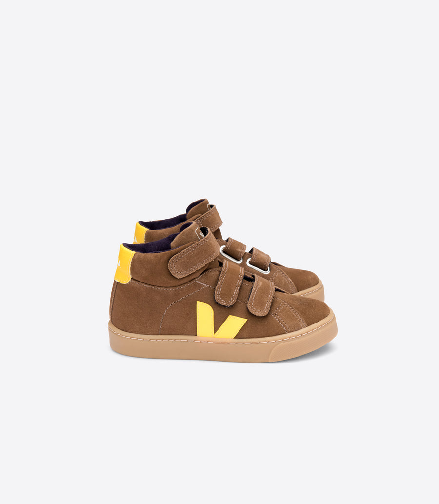 esplar mid suede velcro sneakers brown tonic