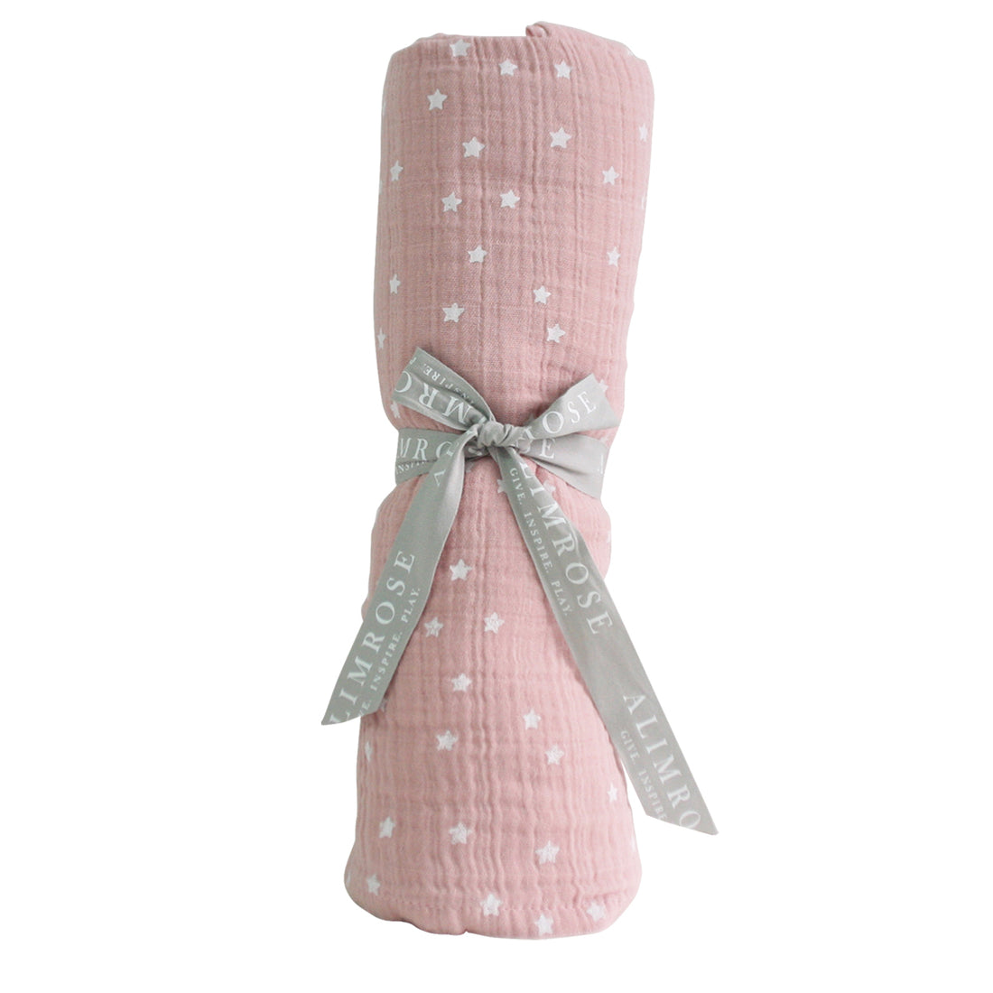 muslin swaddle pink starry night