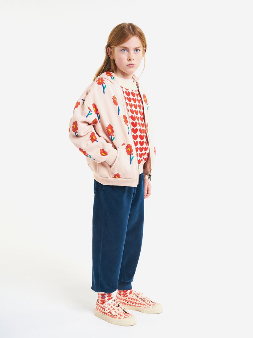 baby flowers all over hooded sweatshirt