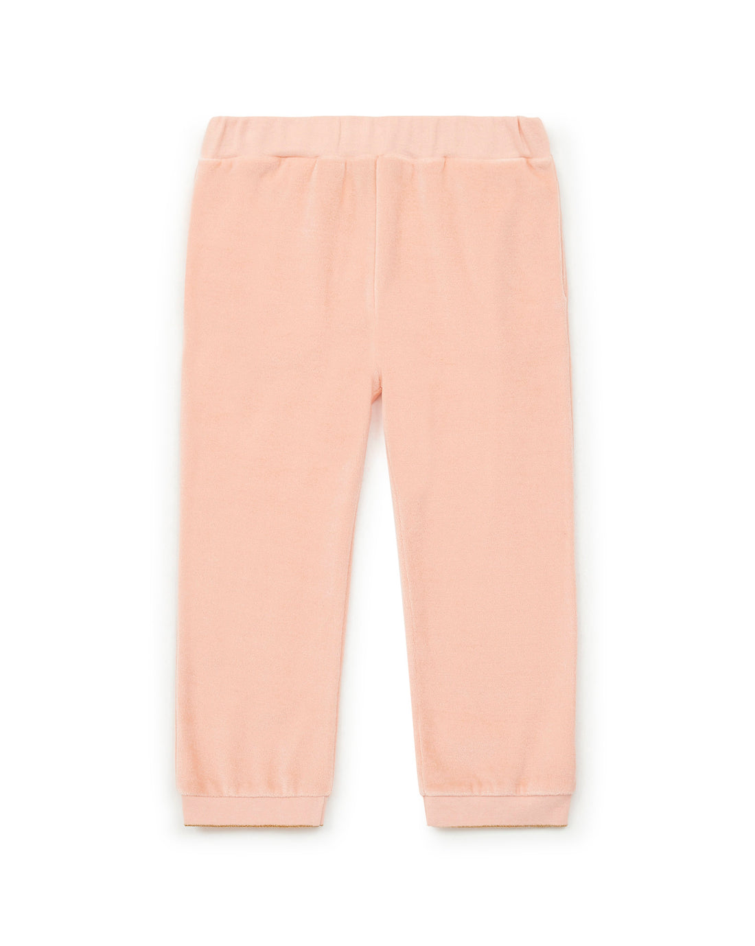 girls velvet logo pant