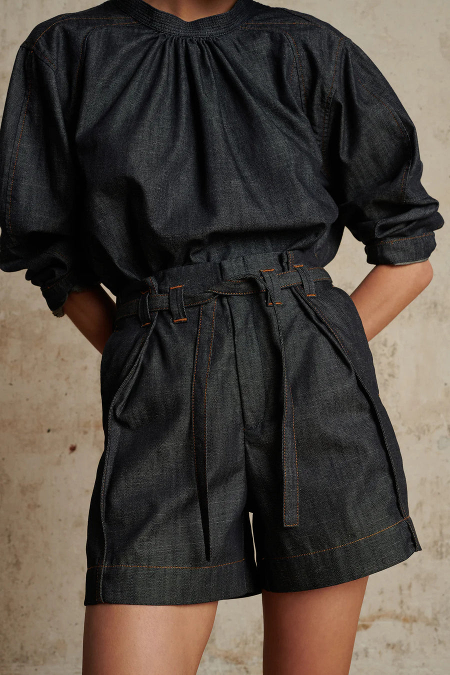 uomo chambray short