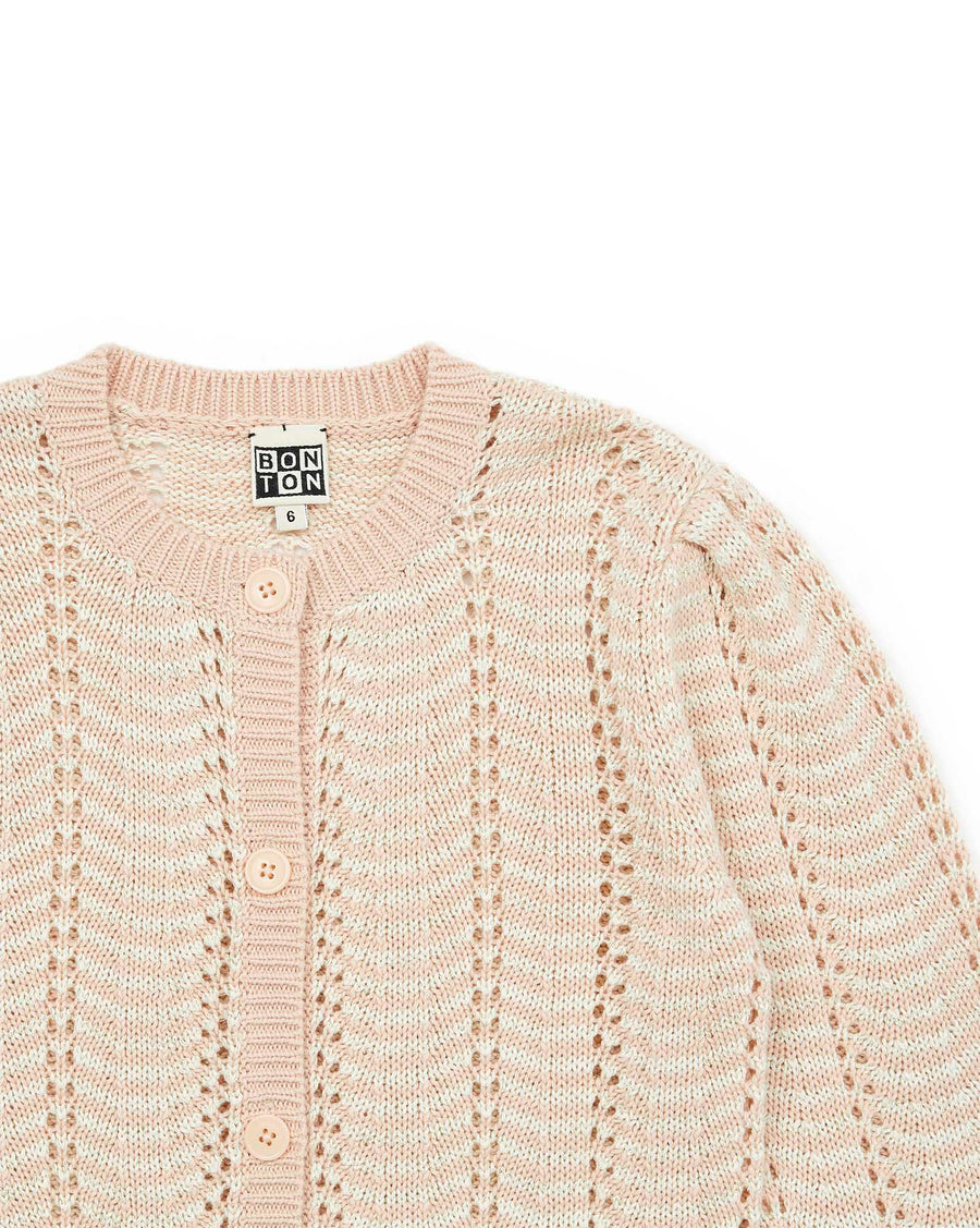 girls tiffany openwork cardigan