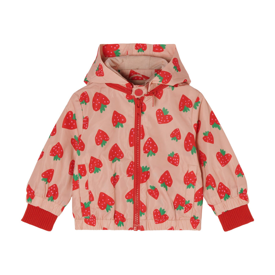 baby girl strawberry printed jacket