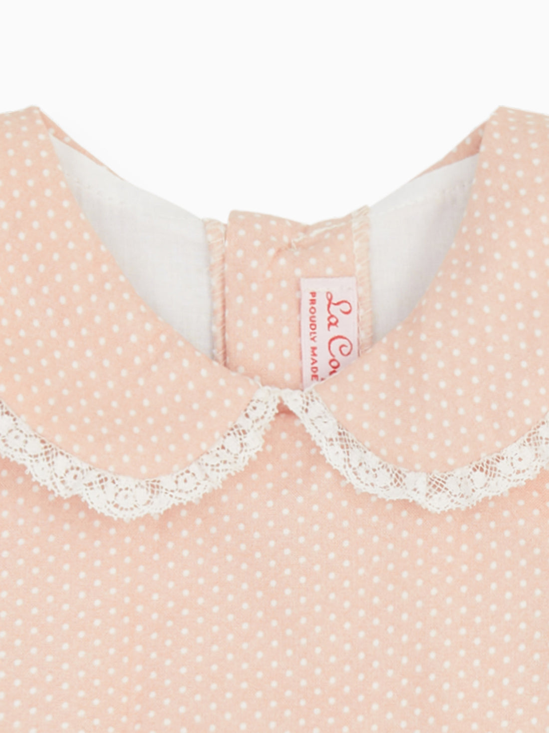 neva rompersuit pink polkadot