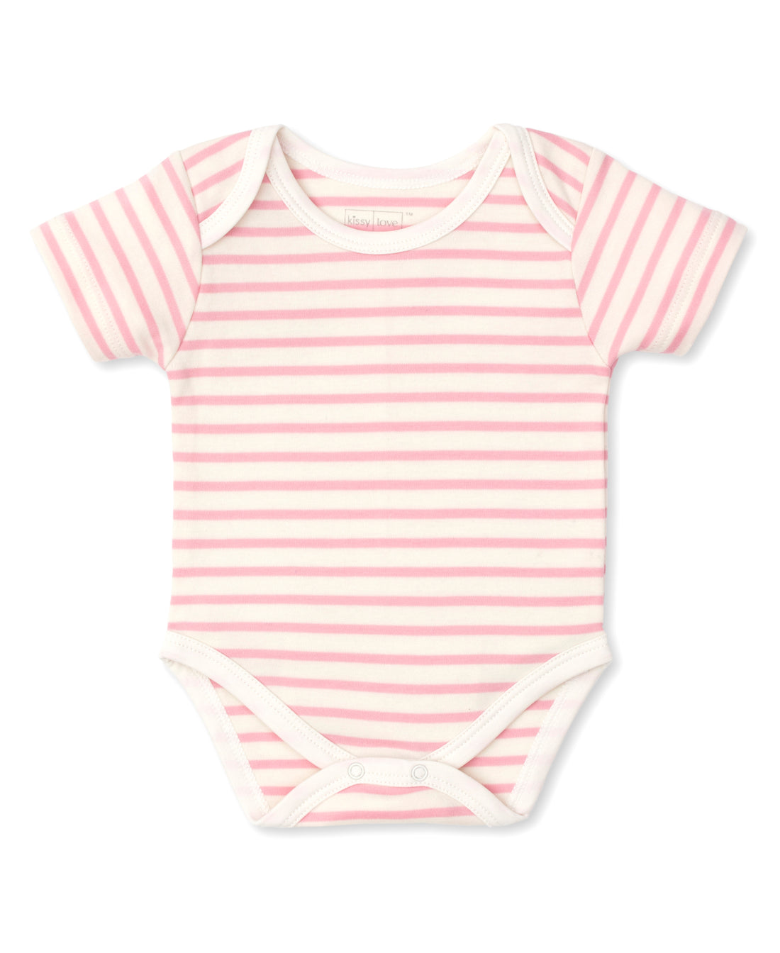baby striped bodysuit pink