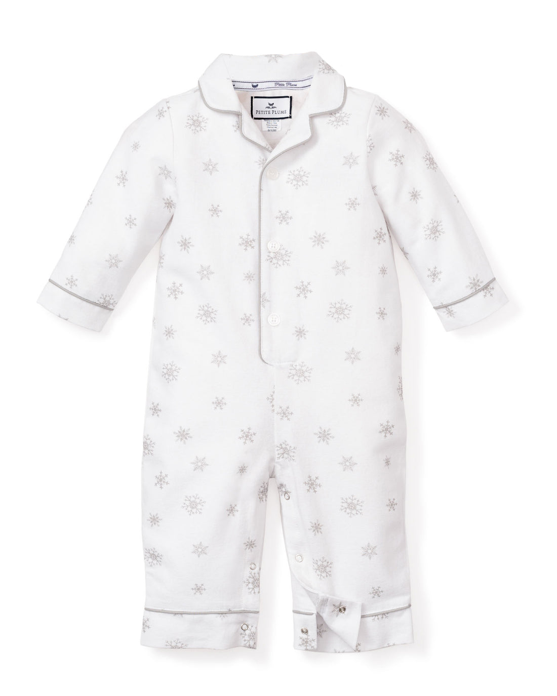 baby flannel romper winter wonderland