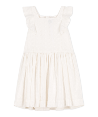 sleeveless ruffle eyelet dress