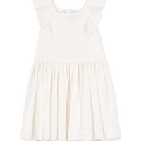 sleeveless ruffle eyelet dress