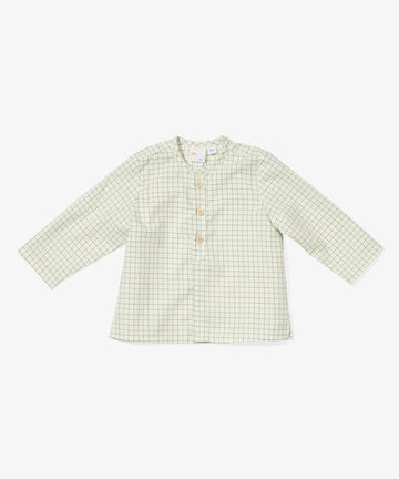 baby lupo shirt green tattersall