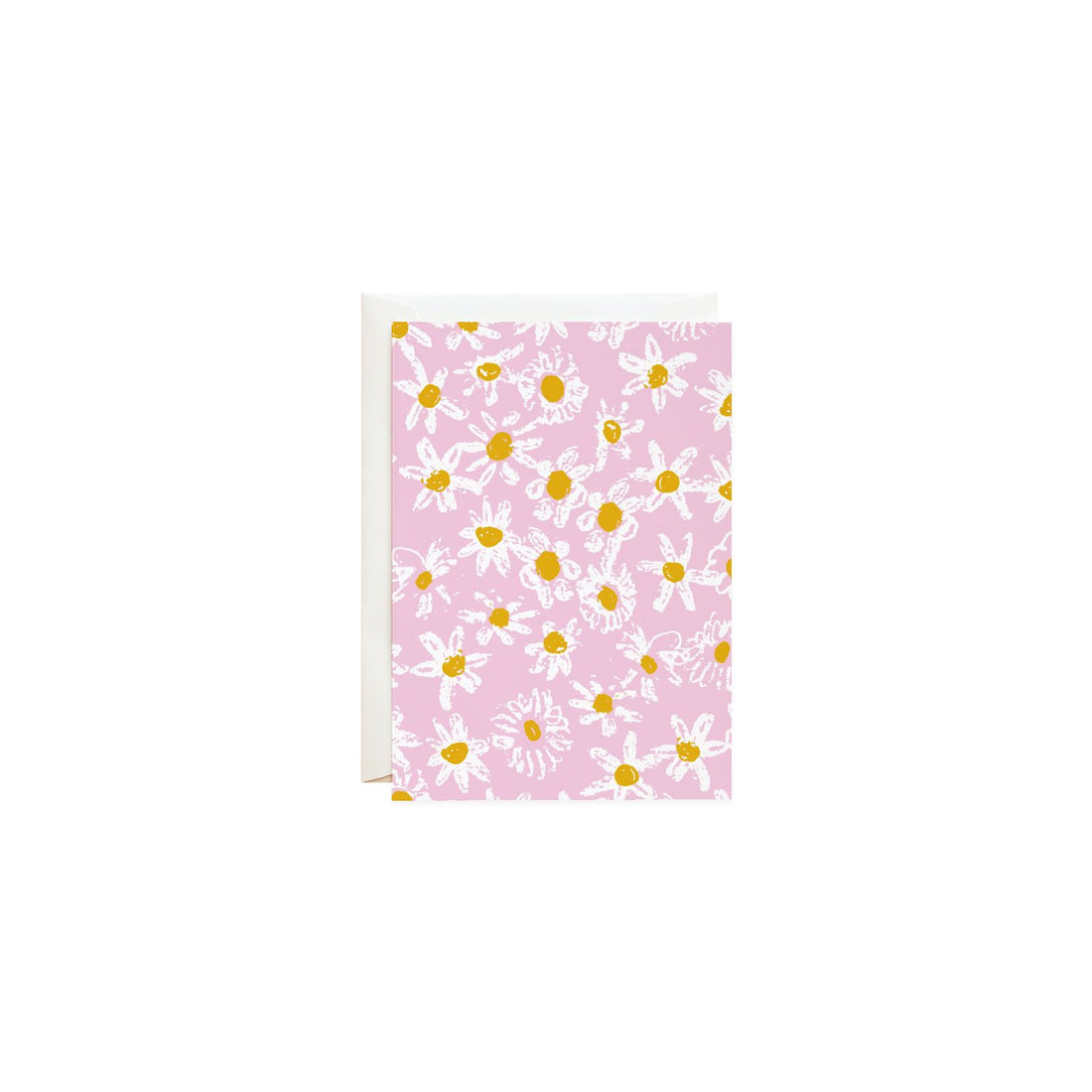 pink daisy fields greeting card