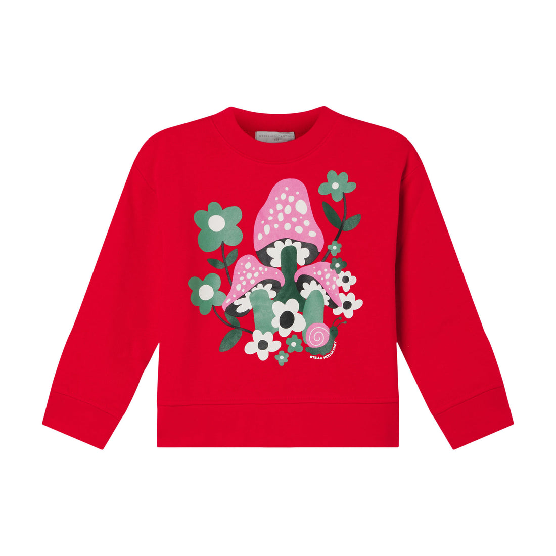mushroom daisy sweatshirt red