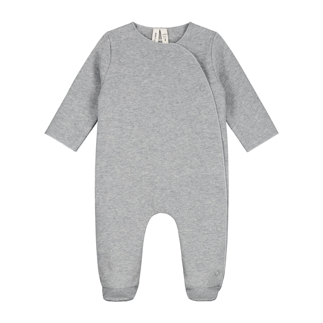 baby newborn suit with snaps grey melange