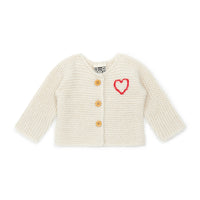 baby cardigan creme bonton