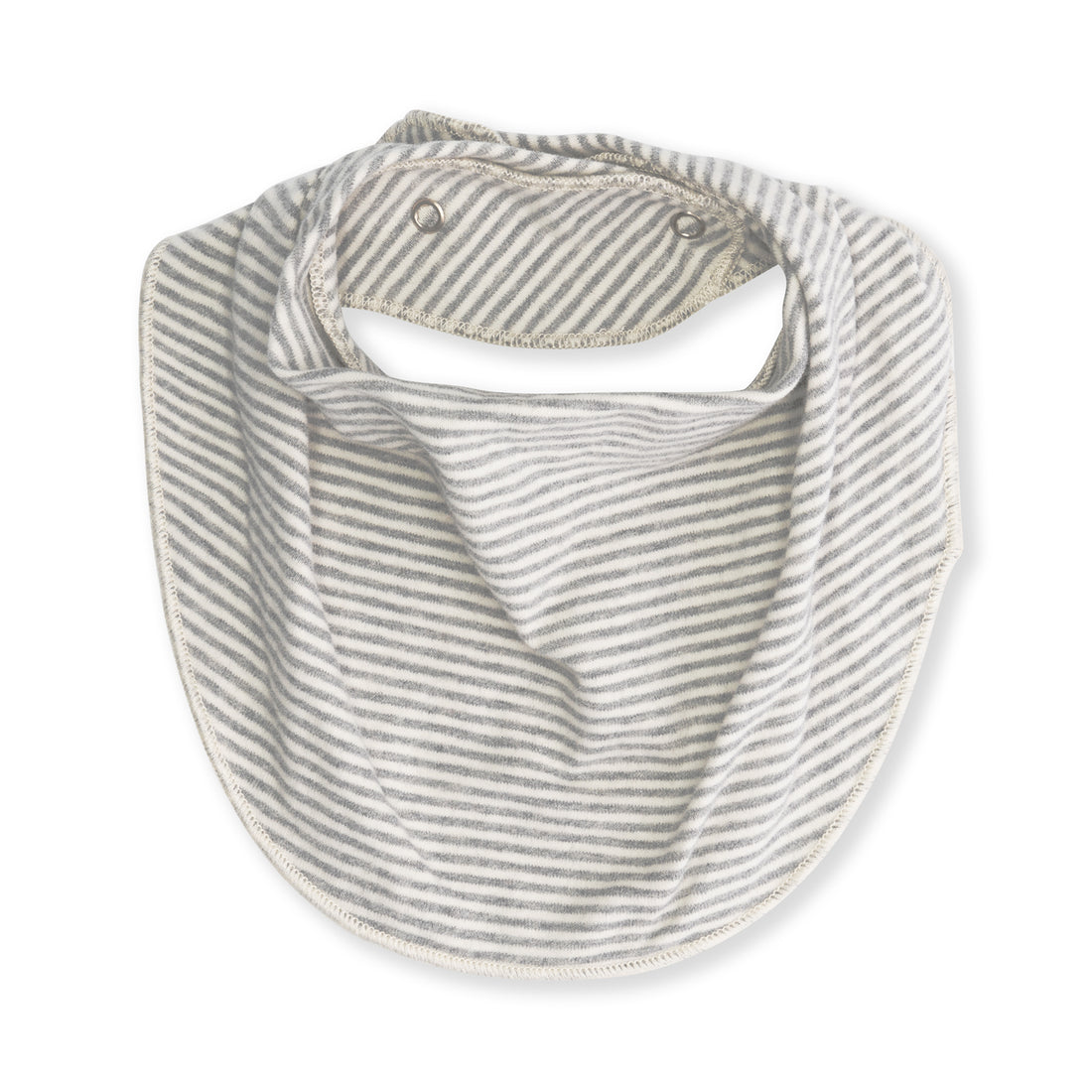 baby bib striped grey melange