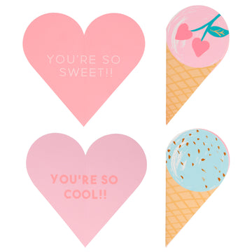 ice cream valentines cards