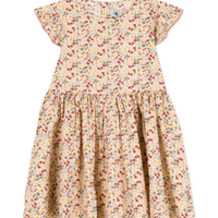 floral ruffle sleeve dress