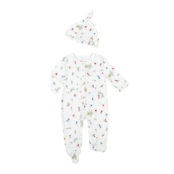 baby onesie & hat ski racer