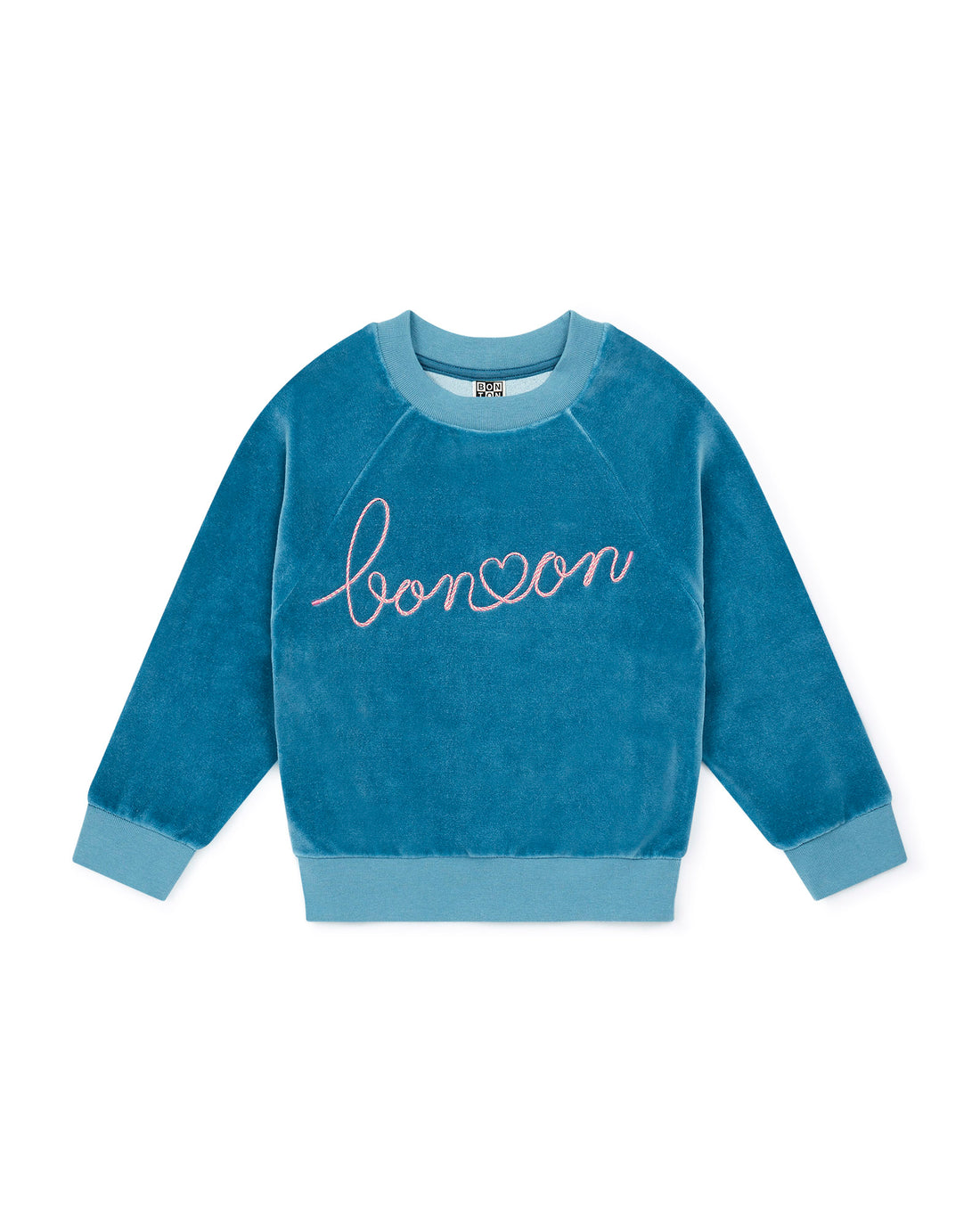 velour sweatshirt bleu sorbonne