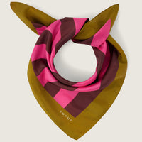 carre scarf khaki rose