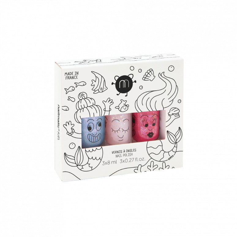 nailmatic polish set of 3 mermaid