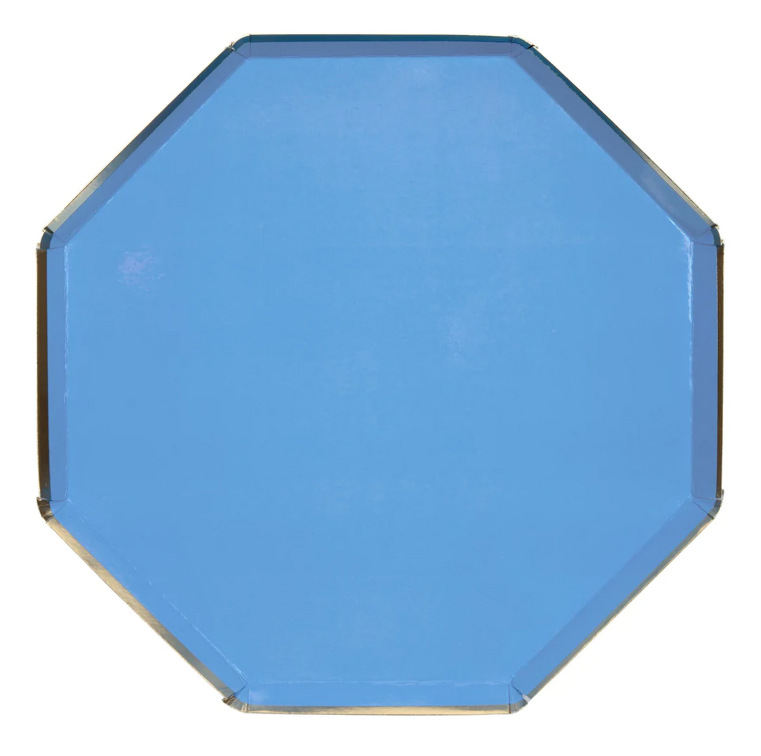 bright blue side plate