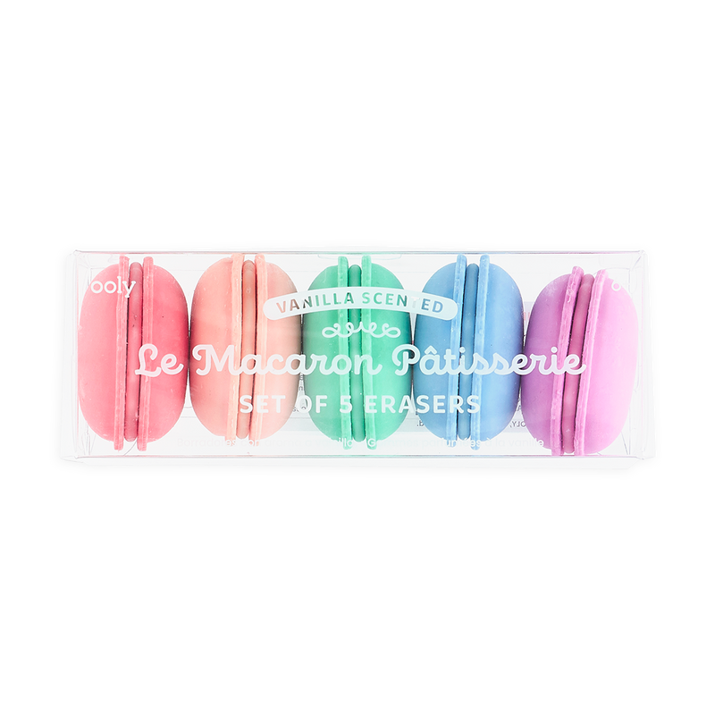le macaron patisserie scented eraser set