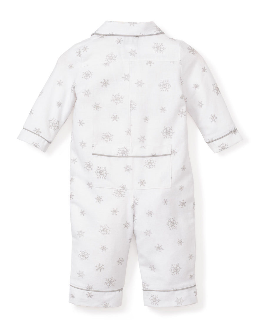 baby flannel romper winter wonderland