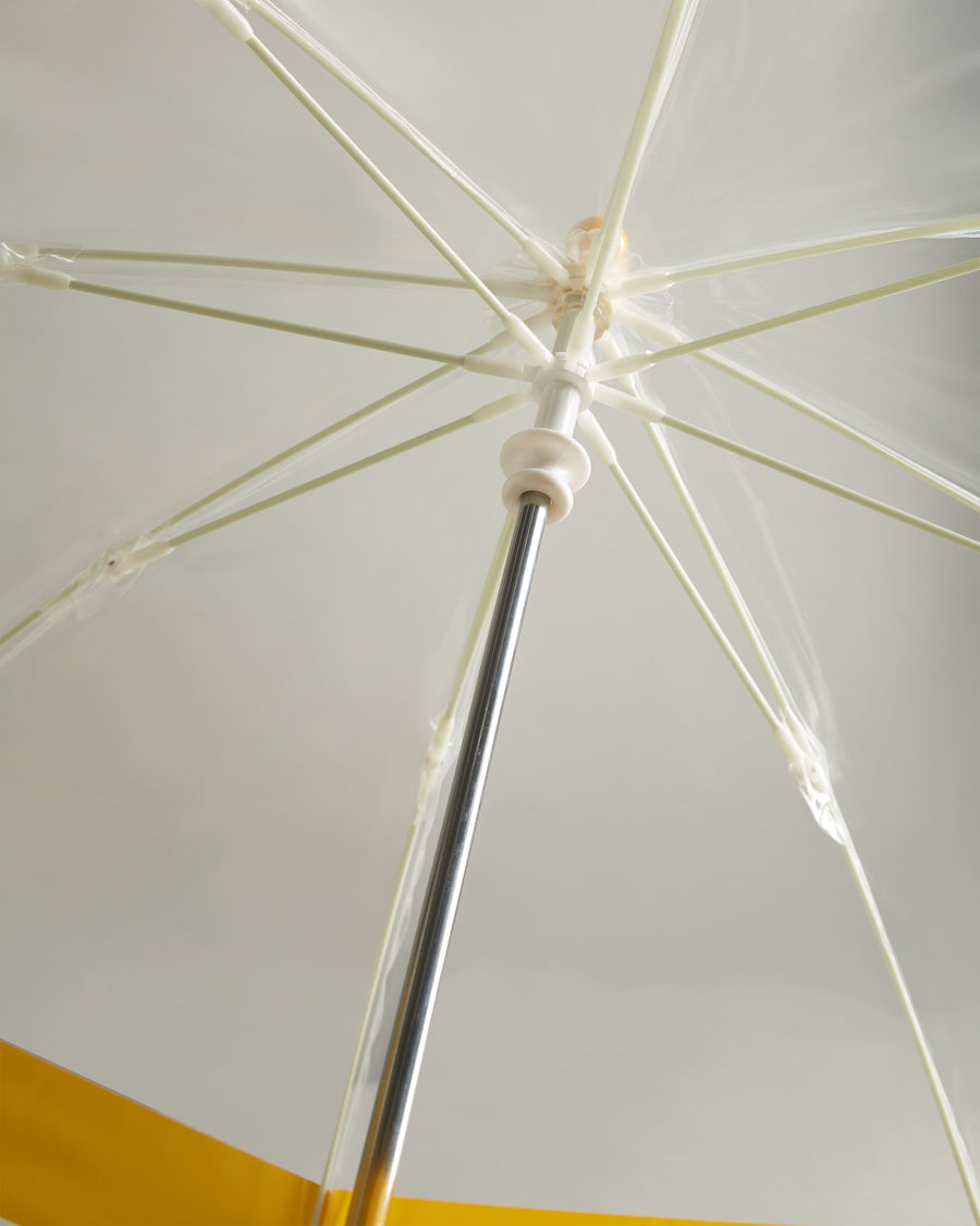moustache umbrella yellow