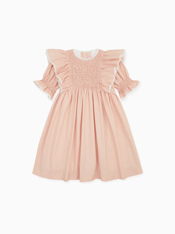 vinta smock dress pink polkadot