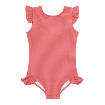 ruffle sleeve rashguard new england red